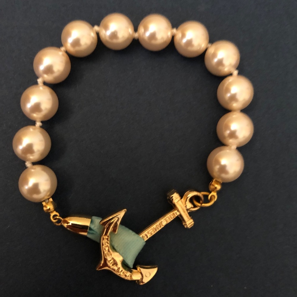 Kiel James Patrick Pearl Anchor Bracelet